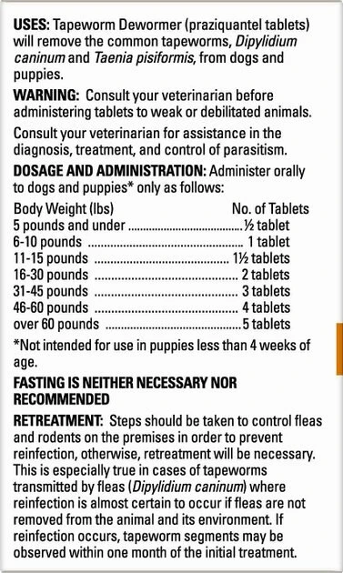 Capstar||Elanco Capstar Flea Oral Treatment for Dogs, 2-25 lbs, 6 Tablets + Elanco Tapeworm Dog De-Wormer, 5 count 8 Capstar||Elanco Capstar Flea Oral Treatment for Dogs, 2-25 lbs, 6 Tablets + Elanco Tapeworm Dog De-Wormer, 5 count - Image 8