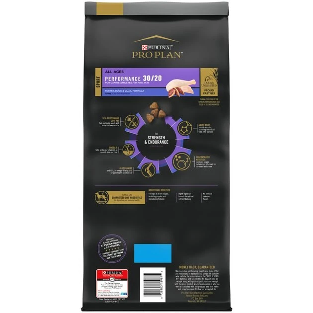 Purina Pro Plan Sport Performance 30/20 Turkey, Duck & Quail Formula Dry Dog Food 2 Purina Pro Plan Sport Performance 30/20 Turkey, Duck & Quail Formula Dry Dog Food - Image 2
