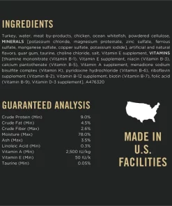 Purina Pro Plan Hairball Control Turkey Entree Pate Wet Cat Food, 3-oz can, case of 24 12 Purina Pro Plan Hairball Control Turkey Entree Pate Wet Cat Food, 3-oz can, case of 24 -Elanco Sales 336306 PT4. SY630 V1634086273