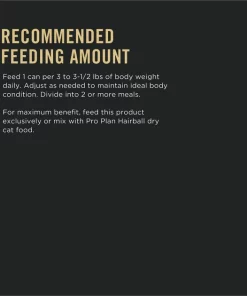 Purina Pro Plan Hairball Control Ocean Whitefish & Tuna Entrée Pate Wet Cat Food, 3-oz can, case of 24 -Elanco Sales 336308 PT7. SY630 V1634078791