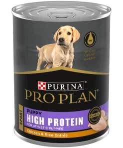 Purina Pro Plan Sport Puppy High Protein Chicken & Rice Wet Dog Food, 13-oz can, case of 12