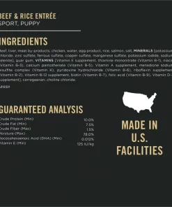 Purina Pro Plan Sport Development Puppy High Protein Beef & Rice Entrée & Chicken & Rice Entrée Variety Pack Wet Dog Food, 13-oz can, case of 12 -Elanco Sales 352976 PT5. SY630 V1638483987