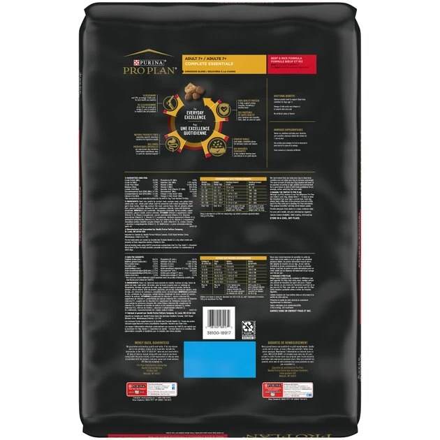 Purina Pro Plan 7+ Complete Essentials Shredded Blend Beef & Rice Formula High Protein Dog Food 2 Purina Pro Plan 7+ Complete Essentials Shredded Blend Beef & Rice Formula High Protein Dog Food - Image 2