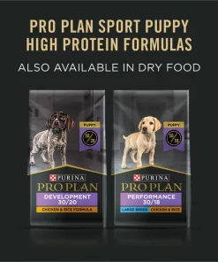 Purina Pro Plan Sport Development Puppy High Protein Beef & Rice Wet Dog Food, 13-oz can, case of 12 -Elanco Sales 352991 PT5. SY630 V1638484676