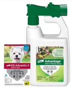 K9 Advantix||Advantage II K9 Advantix II Flea & Tick Spot Treatment for Dogs, 11-20 lbs + Advantage Yard & Premise Spray