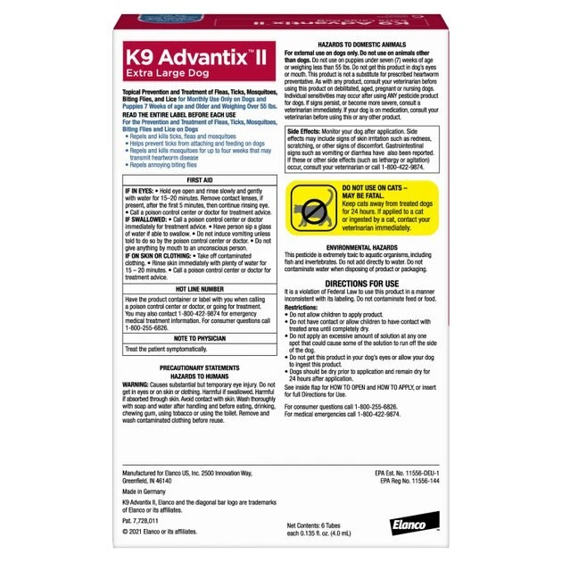 K9 Advantix||Advantage II K9 Advantix II Flea & Tick Spot Treatment for Dogs, over 55 lbs + Advantage Yard & Premise Spray 3 K9 Advantix||Advantage II K9 Advantix II Flea & Tick Spot Treatment for Dogs, over 55 lbs + Advantage Yard & Premise Spray - Image 3