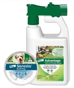 Seresto||Advantage II Seresto Flea & Tick Collar for Dogs, up to 18 lbs + Advantage Yard & Premise Spray