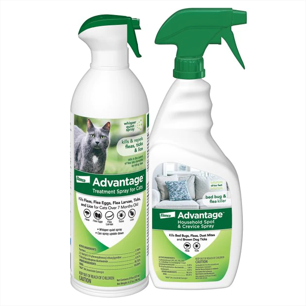 Advantage II Advantage Topical & Home & Yard Flea & Tick Spray for Cats + Household Spot & Crevice Spray 1 Advantage II Advantage Topical & Home & Yard Flea & Tick Spray for Cats + Household Spot & Crevice Spray