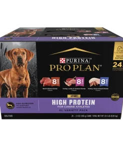 Purina Pro Plan Sport High Protein Wet Canned Dog Food Variety Pack, 13-oz, case of 24