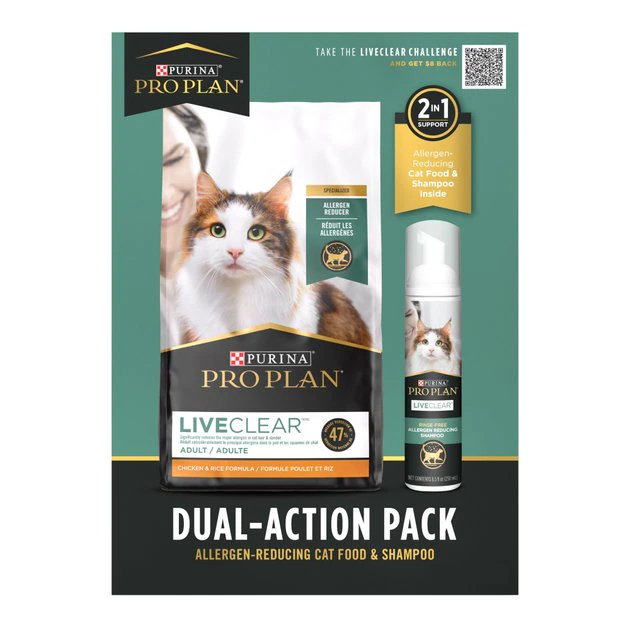 Purina Pro Plan LiveClear Cat Starter Kit, 4.89-lb box 1 Purina Pro Plan LiveClear Cat Starter Kit, 4.89-lb box