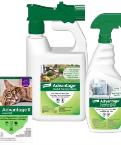 Advantage II||Advantage||Advantage Flea & Tick - Advantage II Flea Spot Treatment for Cats, over 9 lbs, 6 Doses (6-mos. supply) + 2 other items