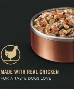 Purina Pro Plan Adult Seared Chicken, Julienne Carrots & Barley Entree in Gravy Canned Dog Food -Elanco Sales 67604 PT8. SY630 V1638307595