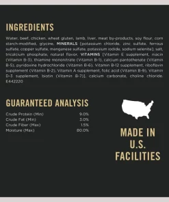 Purina Pro Plan Adult Shredded Beef & Lamb Entree in Gravy Canned Dog Food -Elanco Sales 67607 PT4. SY630 V1634254009