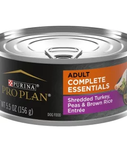 Purina Pro Plan Adult Shredded Turkey, Peas & Brown Rice Entree in Gravy Canned Dog Food