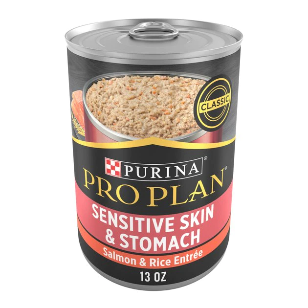 Purina Pro Plan Focus Adult Classic Sensitive Skin & Stomach Salmon & Rice Entree Canned Dog Food 1 Purina Pro Plan Focus Adult Classic Sensitive Skin & Stomach Salmon & Rice Entree Canned Dog Food