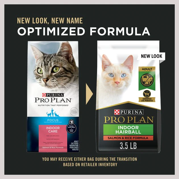Purina Pro Plan Adult Indoor Hairball Management Salmon & Rice Formula Dry Cat Food 2 Purina Pro Plan Adult Indoor Hairball Management Salmon & Rice Formula Dry Cat Food - Image 2