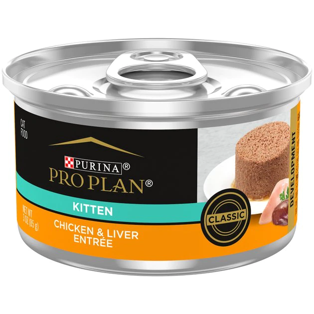 Purina Pro Plan Kitten Classic Chicken & Liver Entree Canned Cat Food 1 Purina Pro Plan Kitten Classic Chicken & Liver Entree Canned Cat Food