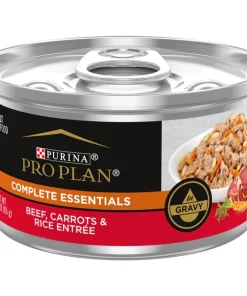 Purina Pro Plan Adult Beef, Carrots & Rice Entree in Gravy Canned Cat Food