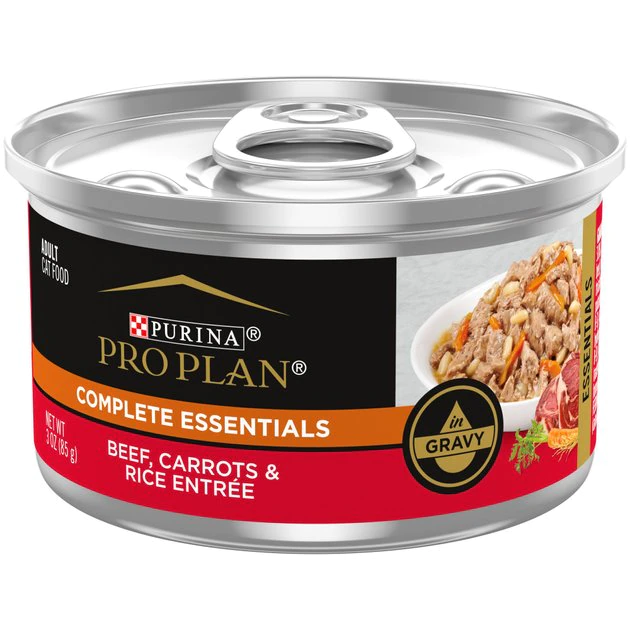 Purina Pro Plan Adult Beef, Carrots & Rice Entree in Gravy Canned Cat Food 1 Purina Pro Plan Adult Beef, Carrots & Rice Entree in Gravy Canned Cat Food
