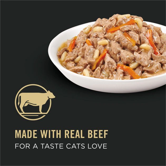 Purina Pro Plan Adult Beef, Carrots & Rice Entree in Gravy Canned Cat Food 2 Purina Pro Plan Adult Beef, Carrots & Rice Entree in Gravy Canned Cat Food - Image 2