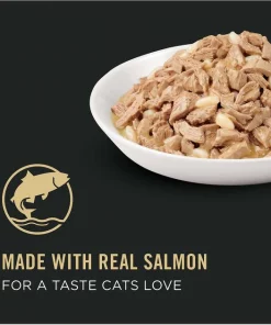 Purina Pro Plan Adult Salmon & Rice Entree in Sauce Canned Cat Food -Elanco Sales 67954 PT8. SY630 V1638307312