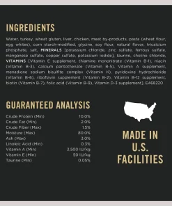 Purina Pro Plan Adult Turkey & Pasta Entree in Gravy Canned Cat Food -Elanco Sales 67966 PT4. SY630 V1634247744