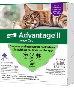 Advantage II Flea Spot Treatment for Cats, over 9 lbs -Elanco Sales 73926 PT3. SY630 V1648482494