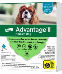 Advantage II Flea Spot Treatment for Dogs, 11-20 lbs 10 Advantage II Flea Spot Treatment for Dogs, 11-20 lbs -Elanco Sales 74387 PT3. SY630 V1648519298