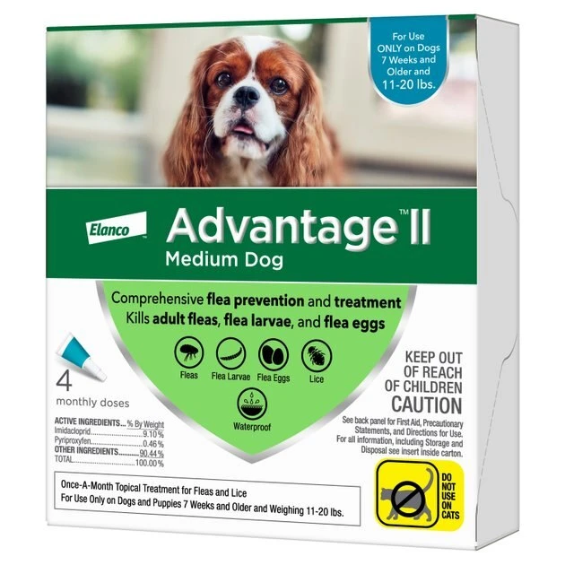 Advantage II Flea Spot Treatment for Dogs, 11-20 lbs 4 Advantage II Flea Spot Treatment for Dogs, 11-20 lbs - Image 4