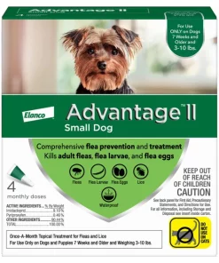 Advantage II Flea Spot Treatment for Dogs, 3-10 lbs