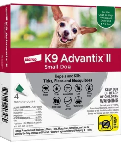 K9 Advantix II Flea & Tick Spot Treatment for Dogs, 4-10 lbs -Elanco Sales 74393 PT2. SY630 V1648161988