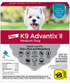 K9 Advantix II Flea & Tick Spot Treatment for Dogs, 11-20 lbs