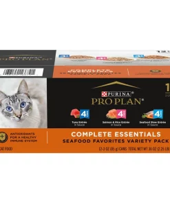 Purina Pro Plan Seafood Favorites Variety Pack Canned Cat Food