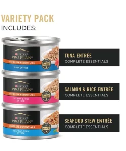 Purina Pro Plan Seafood Favorites Variety Pack Canned Cat Food -Elanco Sales 80332 PT2. SY630 V1649122595