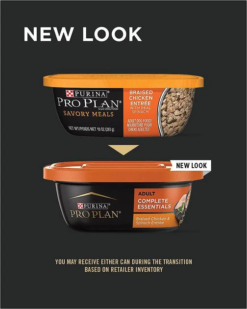 Purina Pro Plan Savory Meals Braised Chicken & Spinach Entree Wet Dog Food 2 Purina Pro Plan Savory Meals Braised Chicken & Spinach Entree Wet Dog Food - Image 2