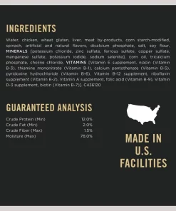 Purina Pro Plan Savory Meals Braised Chicken & Spinach Entree Wet Dog Food 13 Purina Pro Plan Savory Meals Braised Chicken & Spinach Entree Wet Dog Food -Elanco Sales 83070 PT4. SY630 V1634254321