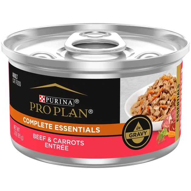 Purina Pro Plan Beef & Carrots Entree in Gravy Canned Cat Food 1 Purina Pro Plan Beef & Carrots Entree in Gravy Canned Cat Food