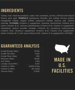 Purina Pro Plan Classic Turkey & Vegetables Entree Grain-Free Canned Cat Food -Elanco Sales 86262 PT4. SY630 V1647900110