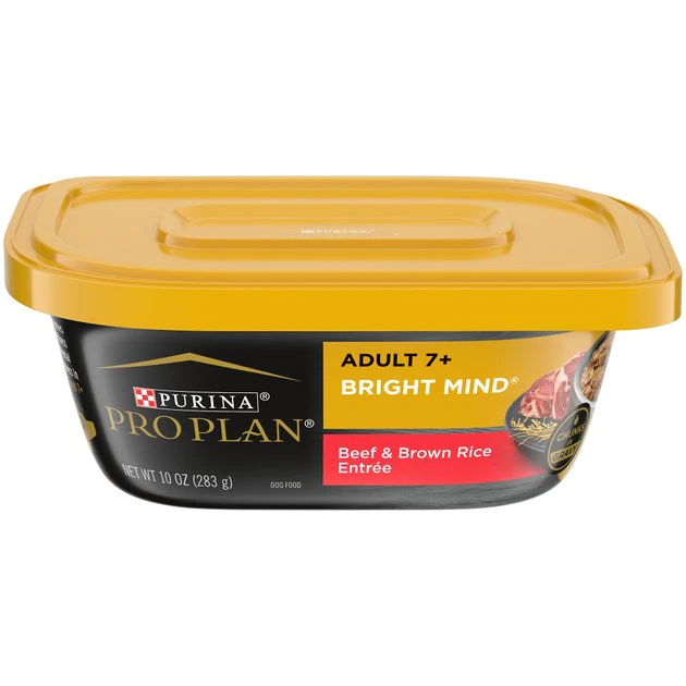 Purina Pro Plan Bright Mind Senior Adult 7+ Beef & Brown Rice Entree Wet Dog Food 1 Purina Pro Plan Bright Mind Senior Adult 7+ Beef & Brown Rice Entree Wet Dog Food